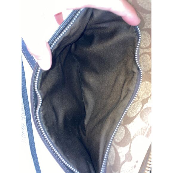 COACH F18926 MEDIUM TAN, BROWN SIGNATURE CROSSBODY BAG - Picture 15 of 16